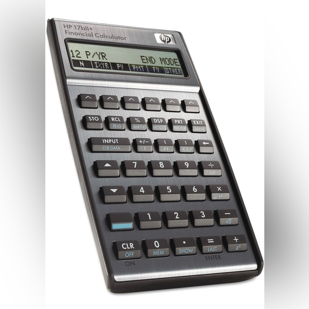 HP 17BII+ Financial Calculator, Silver